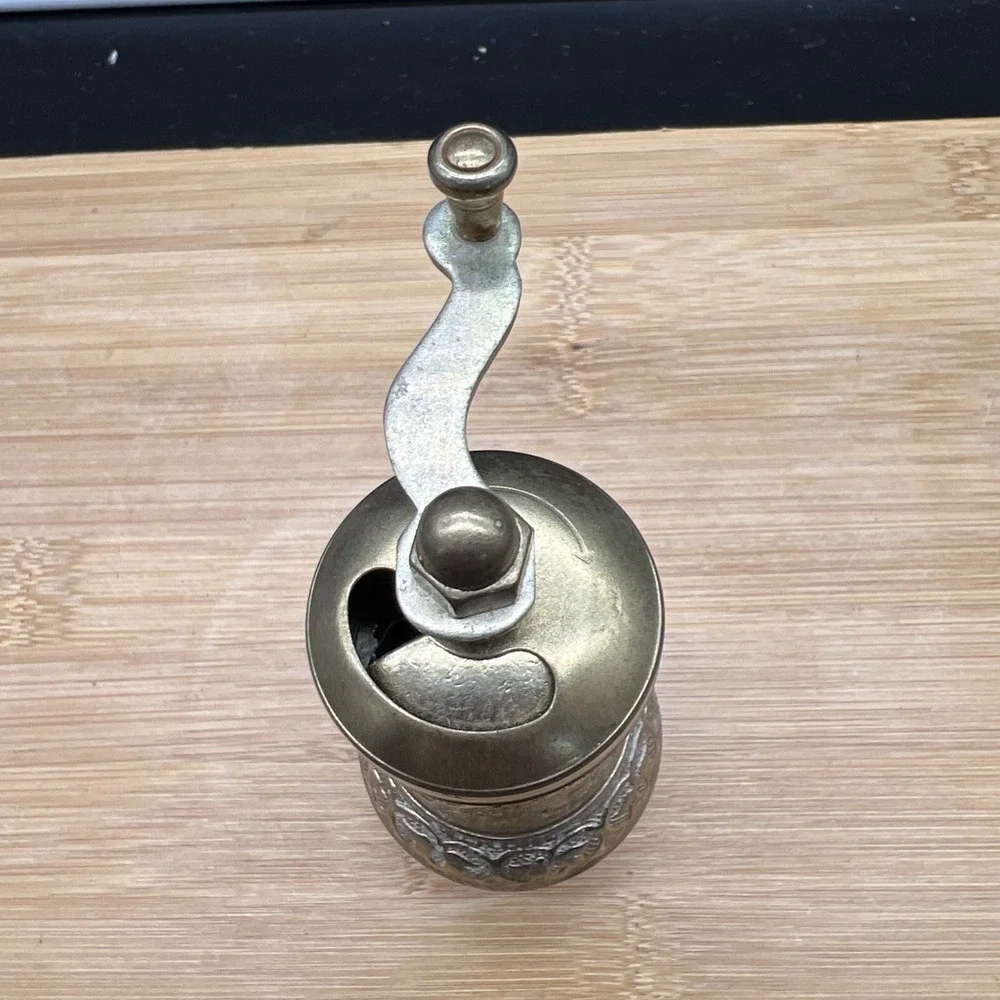 Handmade Turkish Brass Pepper Spice Grinder Mill 4